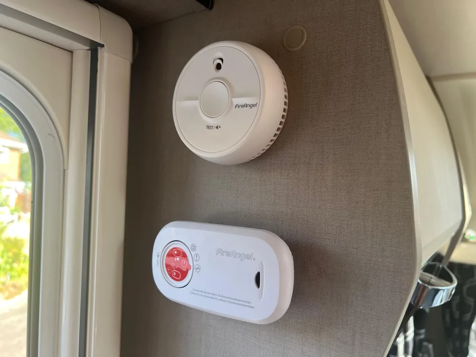 Checking caravan fire and carbon monoxide alarms